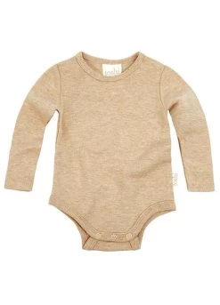 Dreamtime Organic Bodysuit Long Sleeve Camel