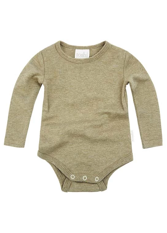 Dreamtime Organic Bodysuit Long Sleeve Olive 3 Dreamtime Organic Bodysuit Long Sleeve Olive
