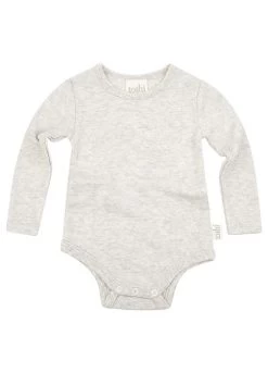 Dreamtime Organic Bodysuit Long Sleeve Pebble