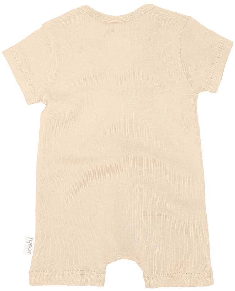 Dreamtime Organic Onesie Short Sleeve Almond 4 Dreamtime Organic Onesie Short Sleeve Almond - Image 2