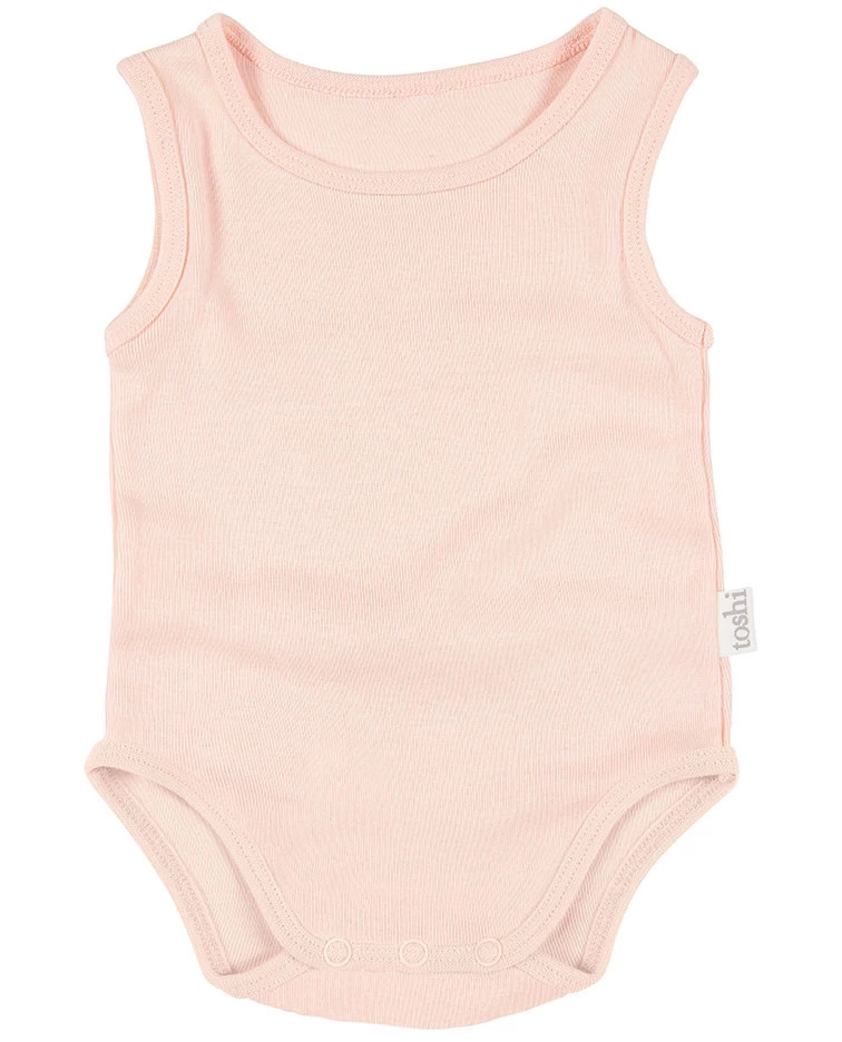 Dreamtime Organic Onesie Singlet Blush 3 Dreamtime Organic Onesie Singlet Blush