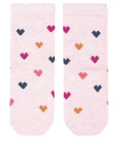 Organic Socks Knee Jacquard Hearts