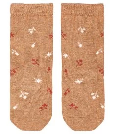 Organic Socks Knee Jacquard Maple Leaves