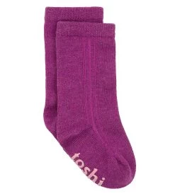 Organic Socks Knee Dreamtime Violet