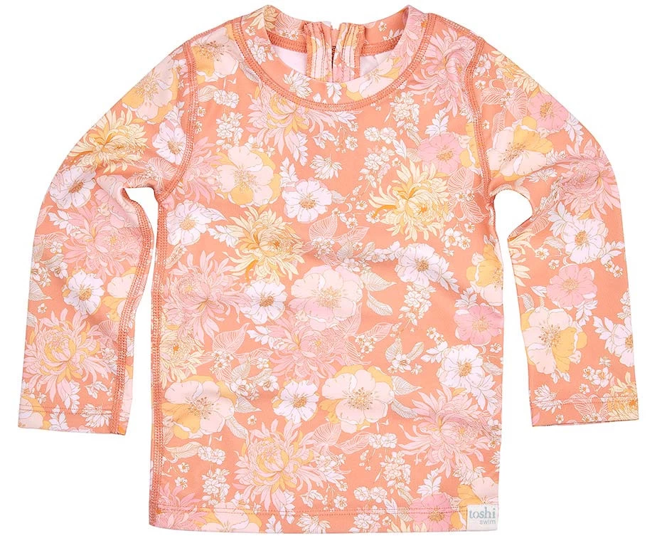 Swim Rashie Long Sleeve Tea Rose 3 Swim Rashie Long Sleeve Tea Rose